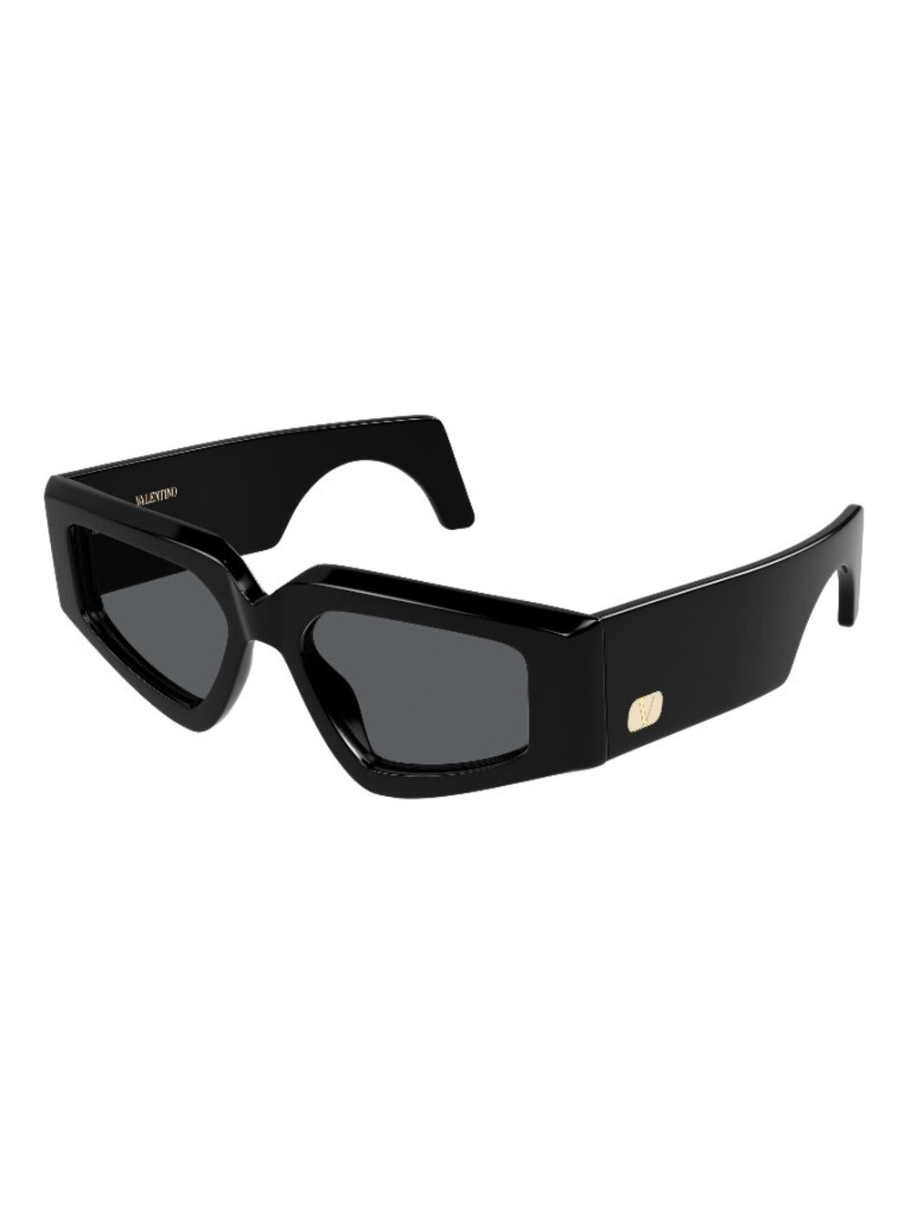 New Valentino Women's Sunglasses Black Grey Lens Acetate Frame VG0006S 001 53